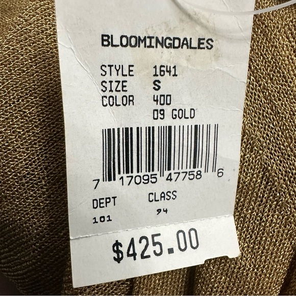 Jan & Carlos Gold Semi Sheer Turtleneck SZ 40 EU/8 US Deadstock Luxury NWT $425 - Picture 8 of 11